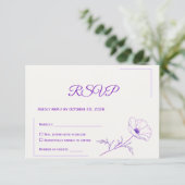Wedding RSVP Card | Minimal Elegant Design (Staand voorkant)