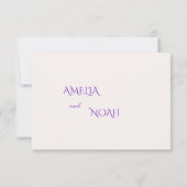 Wedding RSVP Card | Minimal Elegant Design (Achterkant)