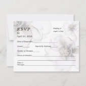 Wedding RSVP Card Soft Flowers (Voorkant)