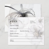 Wedding RSVP Card Soft Flowers Kaartje (Voorkant / Achterkant)