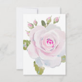Wedding RSVP Card Soft Pink Roses  Kaartje (Achterkant)