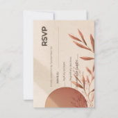 Wedding RSVP Card Terracotta Arch Olive Branch Kaart (Voorkant)