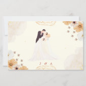 Wedding RSVP Card with Cream Floral Design (Achterkant)