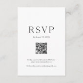 Wedding RSVP Card with QR Code | Elegant Floral Kaartje (Voorkant)