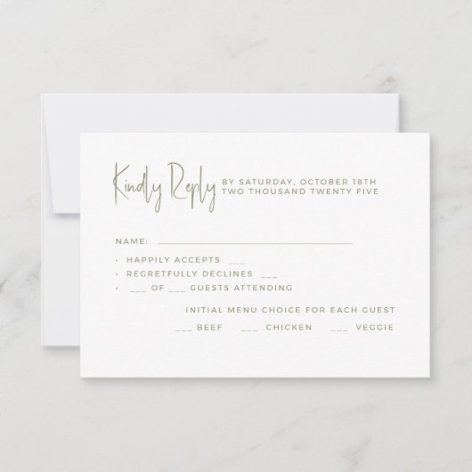 Wedding RSVP Cards. (Voorkant)