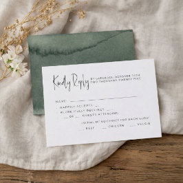 Wedding RSVP cards in a minimalist style. Kaartje