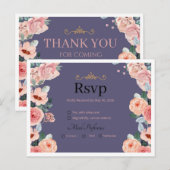 wedding rsvp cards uitnodiging briefkaart (Voorkant / Achterkant)