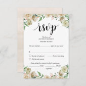 Wedding RSVP, Dusk floral Informatiekaartje (Voorkant / Achterkant)