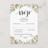 Wedding RSVP, Dusk floral Informatiekaartje (Voorkant)