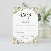 Wedding RSVP, Dusk floral Informatiekaartje (Staand voorkant)