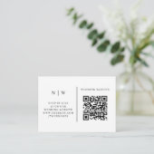 Wedding RSVP | Eenvoudig reinigen QR-code minimali Informatiekaartje (Staand voorkant)