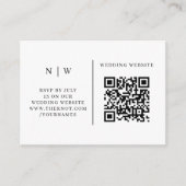 Wedding RSVP | Eenvoudig reinigen QR-code minimali Informatiekaartje (Voorkant)