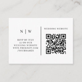 Wedding RSVP | Eenvoudig reinigen QR-code minimali Informatiekaartje