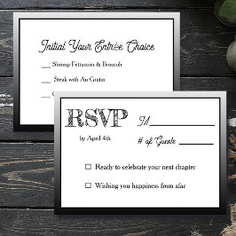  Wedding RSVP & Entrée Choices Kaart