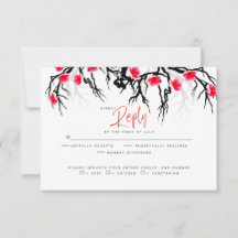 Wedding RSVP | Floral van de Japanse bloesems