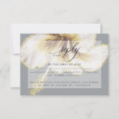 Wedding RSVP | Gele Waterverf Hibiscus Flower (Voorkant)