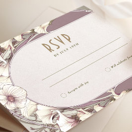 Wedding RSVP Insert Vintage Art Nouveau by Mucha I Kaart