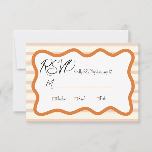 Wedding RSVP Kaart Daffodil (Voorkant)