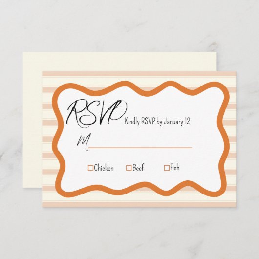 Wedding RSVP Kaart Daffodil (Voorkant / Achterkant)