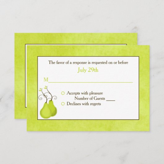 Wedding RSVP Kaart | Het perfecte paar (Voorkant / Achterkant)