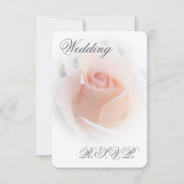 Wedding RSVP Kaart Peach Roze Rosebud