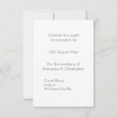 Wedding RSVP Kaart Silver Hearts (Achterkant)