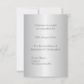 Wedding RSVP Kaart Silver Hearts (Achterkant)