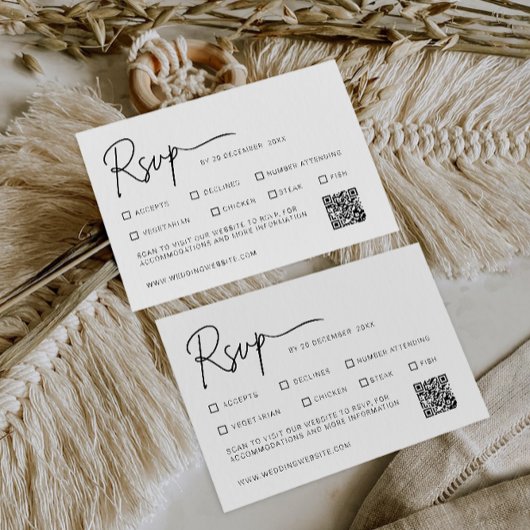 Wedding RSVP Kaart Sjabloon
