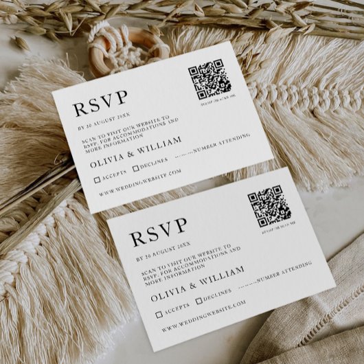 Wedding RSVP Kaart Sjabloon