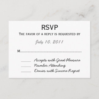 Wedding RSVP Kaartje