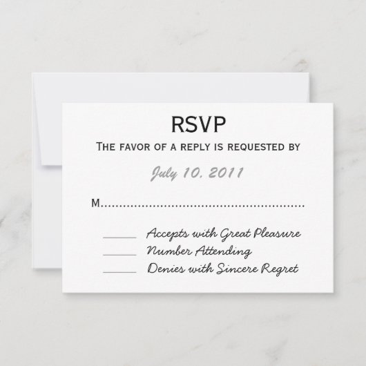 Wedding RSVP Kaartje (Voorkant)