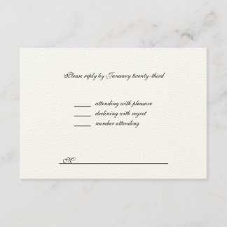 Wedding RSVP Kaartje
