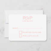 Wedding RSVP (koraal) Kaartje (Achterkant)