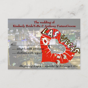 Wedding RSVP Las Vegas Valentijn Kaartje