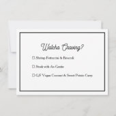 Wedding RSVP & Meal Choices Kaart (Achterkant)