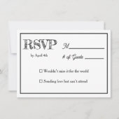 Wedding RSVP & Meal Choices Kaart (Voorkant)
