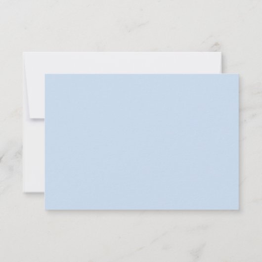 Wedding RSVP | Monogram Blue Gingham Floral (Achterkant)