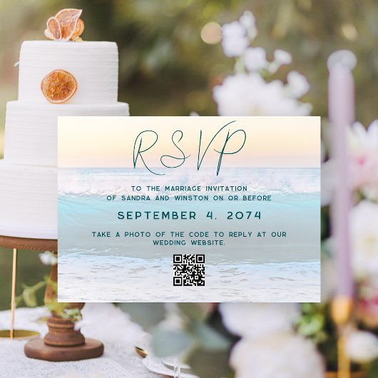 Wedding RSVP Online QR-code Informatiekaartje