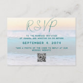 Wedding RSVP Online QR-code Informatiekaartje (Voorkant)