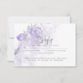 Wedding RSVP | Paarse kalkhoudende kalkhoudende ka (Voorkant)