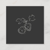 Wedding RSVP QR Code Illustrated Locket Monogram Informatiekaartje (Achterkant)