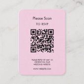 Wedding RSVP, QR Code Modern Minimalist Simple Informatiekaartje (Voorkant)