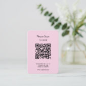 Wedding RSVP, QR Code Modern Minimalist Simple Informatiekaartje (Staand voorkant)
