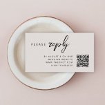 Wedding RSVP | QR-code Natuurminimalistisch Informatiekaartje<br><div class="desc">Eenvoudige, stijlvolle trouwwebsite RSVP-behuizingskaart in een moderne, minimalistische ontwerpstijl met een klassieke typografie en een gesofisticeerd gevoel op een natuurlijke achtergrond. De tekst kan gemakkelijk worden gepersonaliseerd met uw namen, trouwwebsite, scannbare QR-code en bericht voor een uniek type trouwontwerp om uw vrienden en familie op de hoogte te houden van...</div>