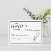 Wedding RSVP & Reception Dinner Menu Invitation Kaart (Staand voorkant)