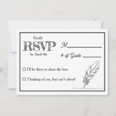 Wedding RSVP & Reception Dinner Menu Invitation Kaart (Voorkant)