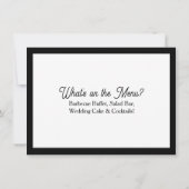  Wedding RSVP & Reception Dinner Menu Kaart (Achterkant)