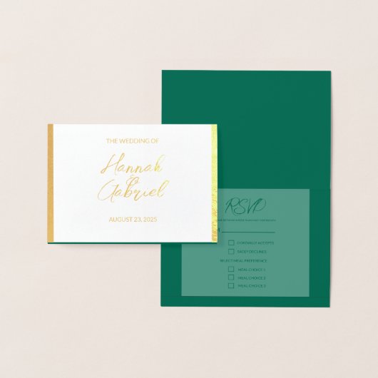 Wedding RSVP Response Folie Kaart (Display)