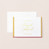 Wedding RSVP Response Folie Kaart (Voorkant met envelop)