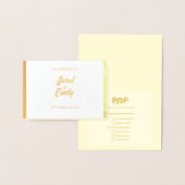 Wedding RSVP Response Folie Kaart (Display)